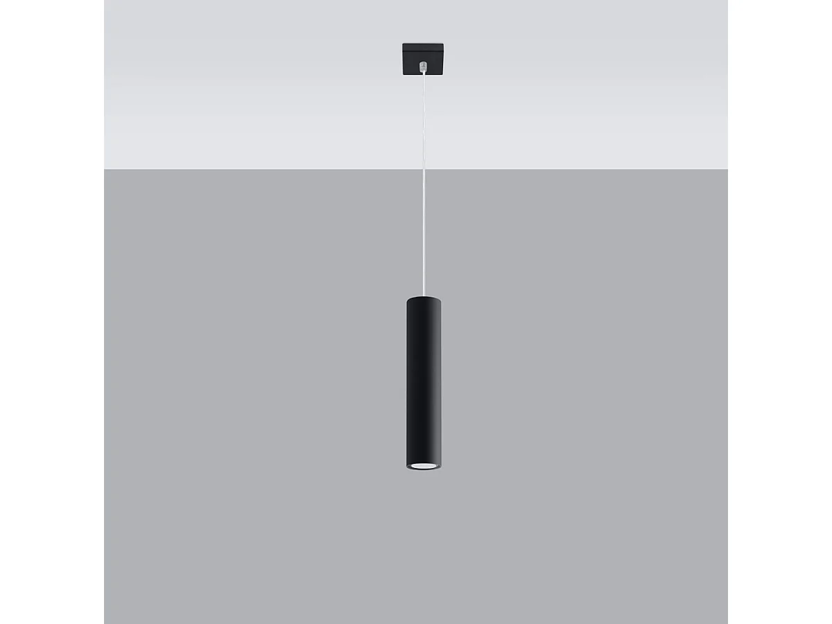 Lampy wiszące nowoczesny Toris, stal - 1 źródło światła 4000K - L.8 x H.100 cm - czarny 4751535 - obrazek 1
