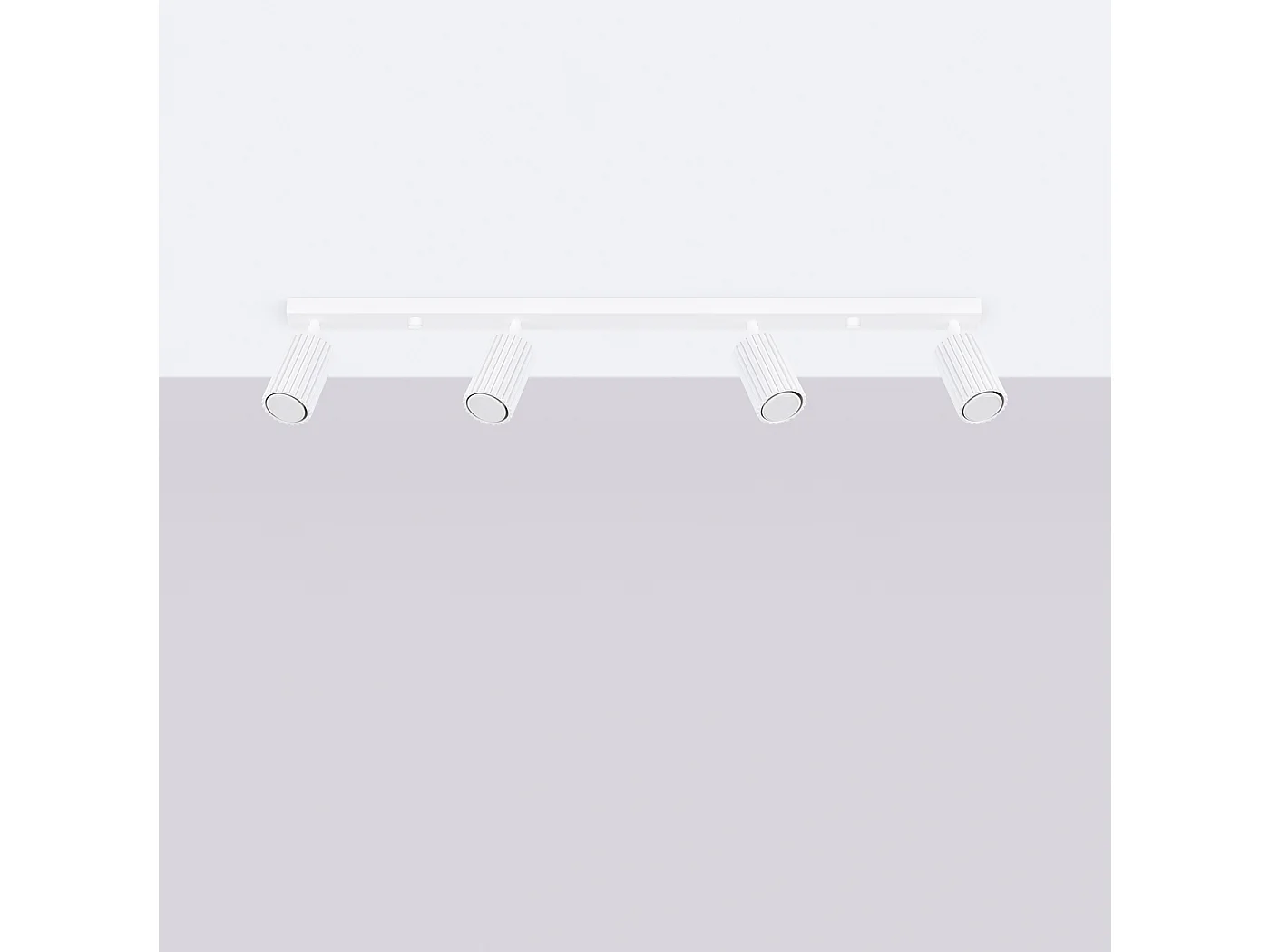 Lampa sufitowa minimalistyczny Gloow, aluminium - 4 źródło światła 4000K - L.81 x H.16.5 cm - biały 4751566 - obrazek 1