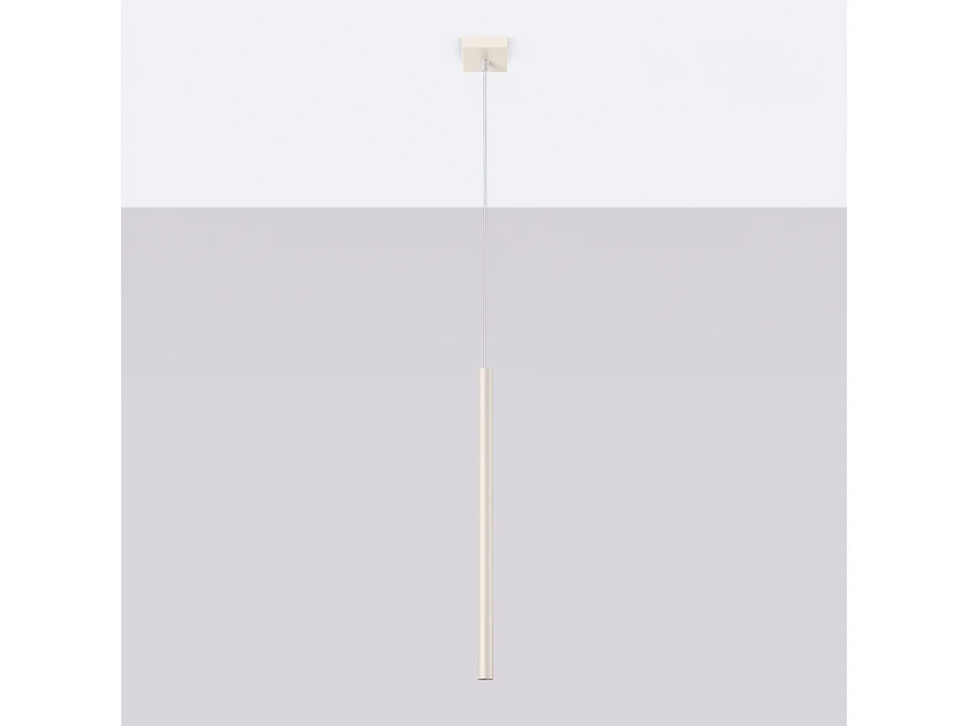 Lampa wisząca nowoczesny Brill, stal - 1 źródło światła 4000K - L.8 x H.114 cm - beżowy 4751571 - obrazek 1