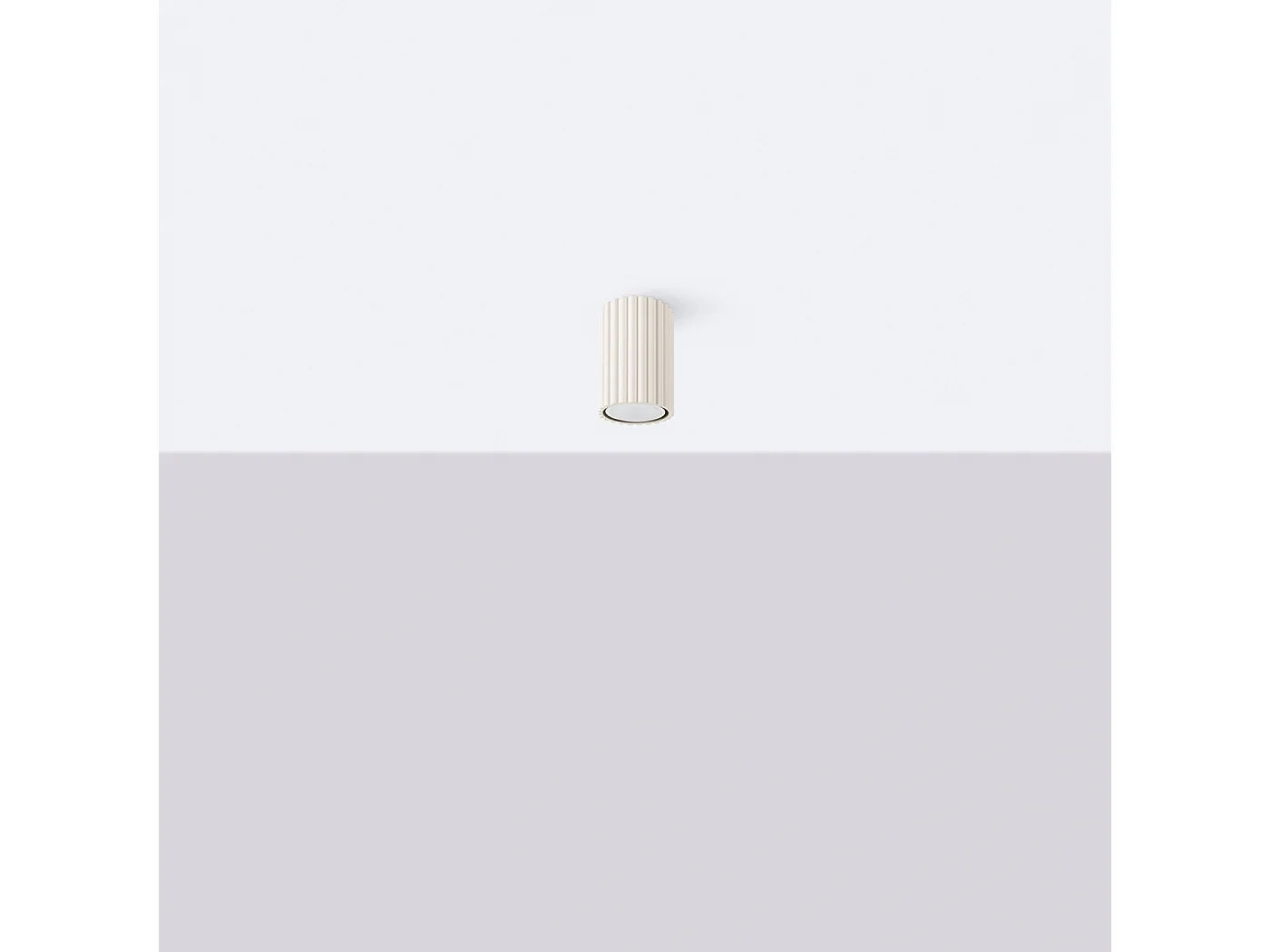 Lampa sufitowa minimalistyczny Gloow, aluminium - 1 źródło światła 4000K - L.6.5 x H.10 cm - beżowy 4751570 - obrazek 1