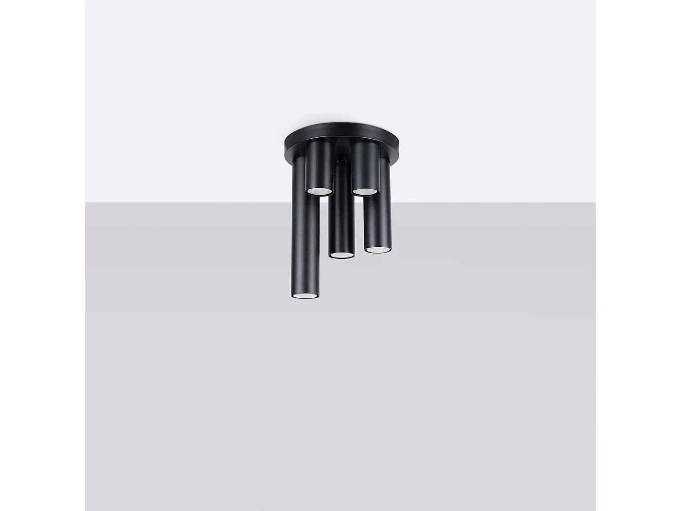 Lampa sufitowa nowoczesny Toris, stal - 5 źródło światła 4000K - L.25 x H.33 cm - czarny 4751575 - obrazek 1