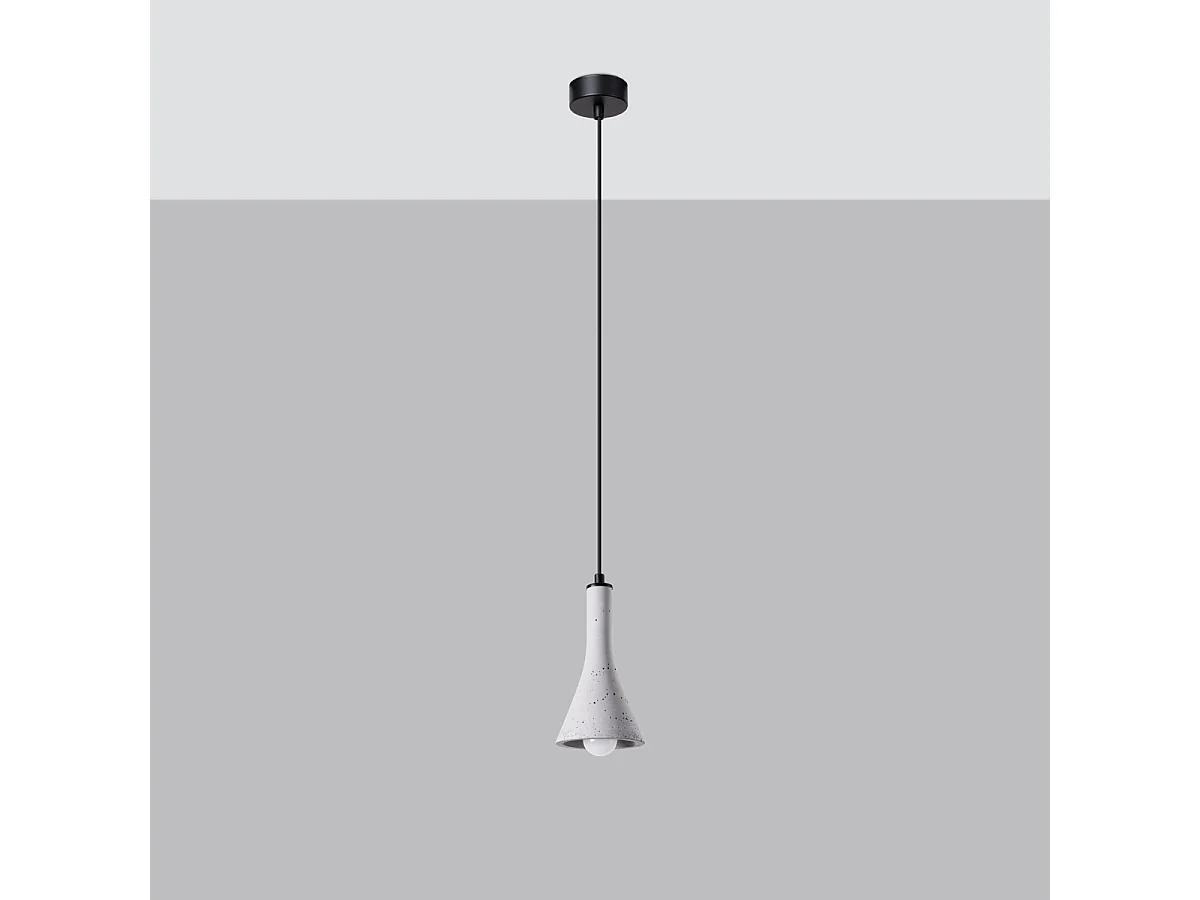 Lampy wiszące nowoczesny Lum, beton - 1 źródło światła 4000K - L.12 x H.125 cm - szary 4751589 - obrazek 1