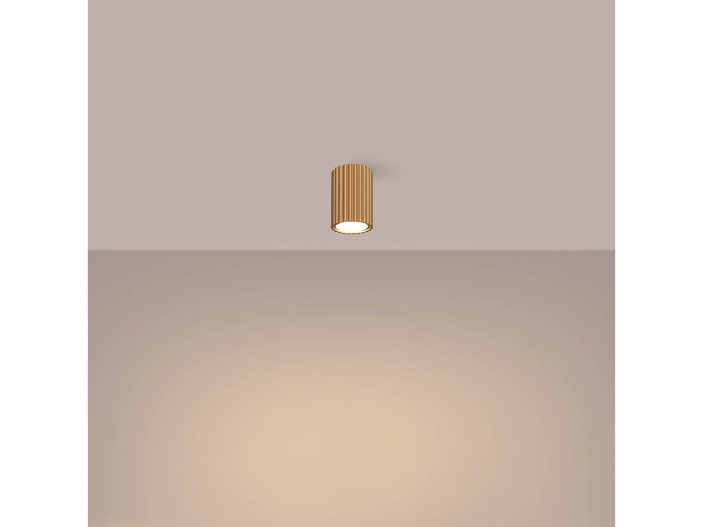 Lampa sufitowa minimalistyczny Gloow, aluminium - 1 źródło światła 3000K - L.6.5 x H.10 cm - złoty 4751616 - obrazek 1