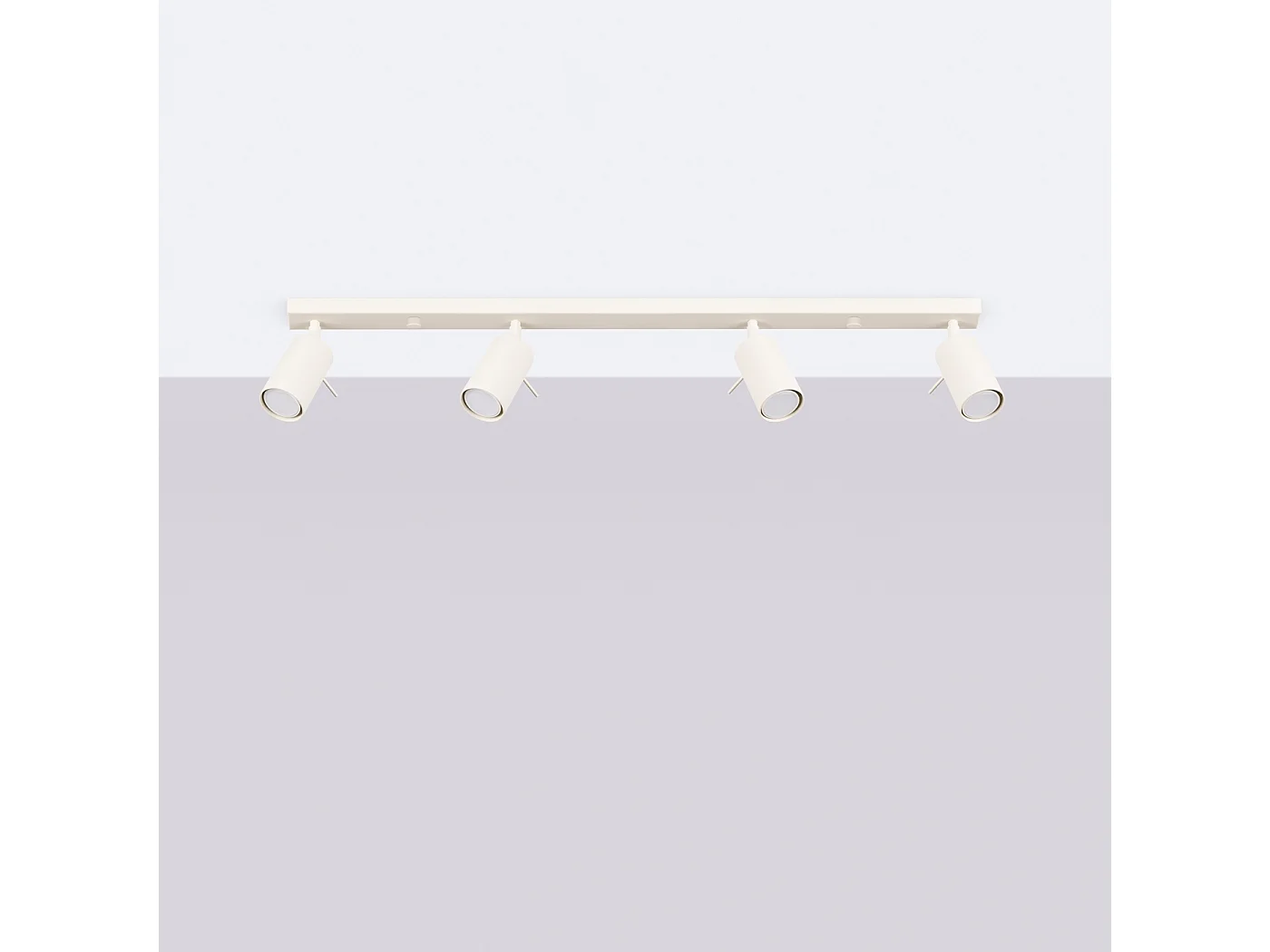 Lampa sufitowa nowoczesny Briix, stal - 4 źródło światła 4000K - L.81 x H.17 cm - beżowy 4751638 - obrazek 1