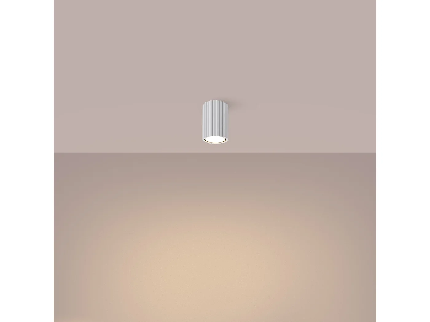 Lampa sufitowa minimalistyczny Gloow, aluminium - 1 źródło światła 3000K - L.6.5 x H.10 cm - biały 4751648 - obrazek 1