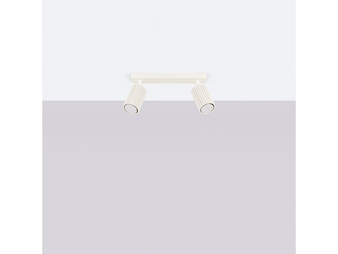 Lampa sufitowa minimalistyczny Gloow, aluminium - 2 źródło światła 4000K - L.30 x H.16.5 cm - beżowy 4751649 - obrazek 1