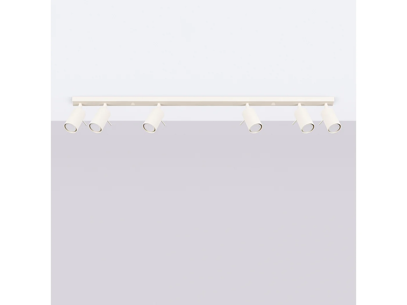 Lampa sufitowa nowoczesny Briix, stal - 6 źródło światła 4000K - L.117 x H.17 cm - beżowy 4751650 - obrazek 1