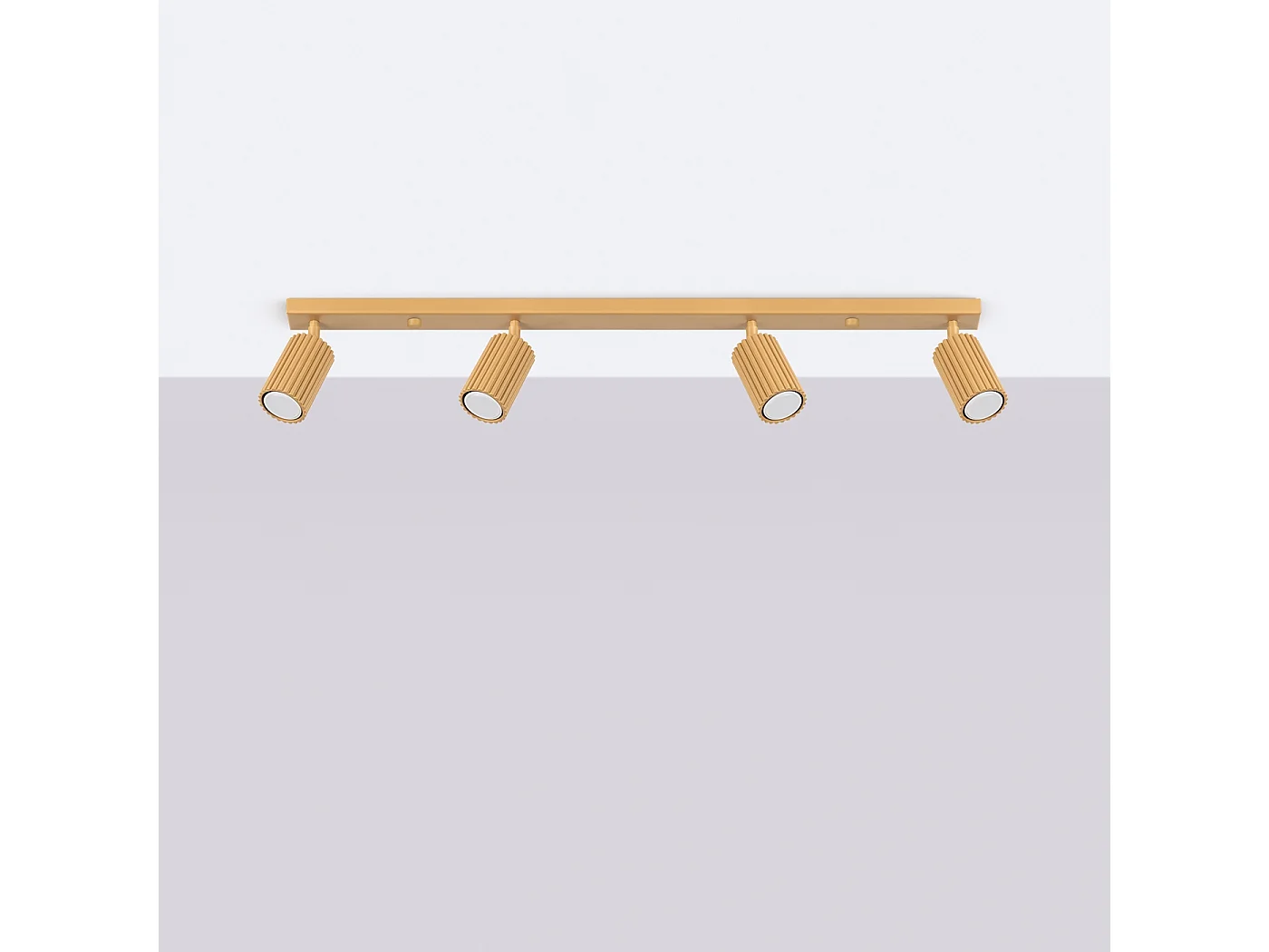 Lampa sufitowa minimalistyczny Gloow, aluminium - 4 źródło światła 4000K - L.81 x H.16.5 cm - złoty 4751662 - obrazek 1