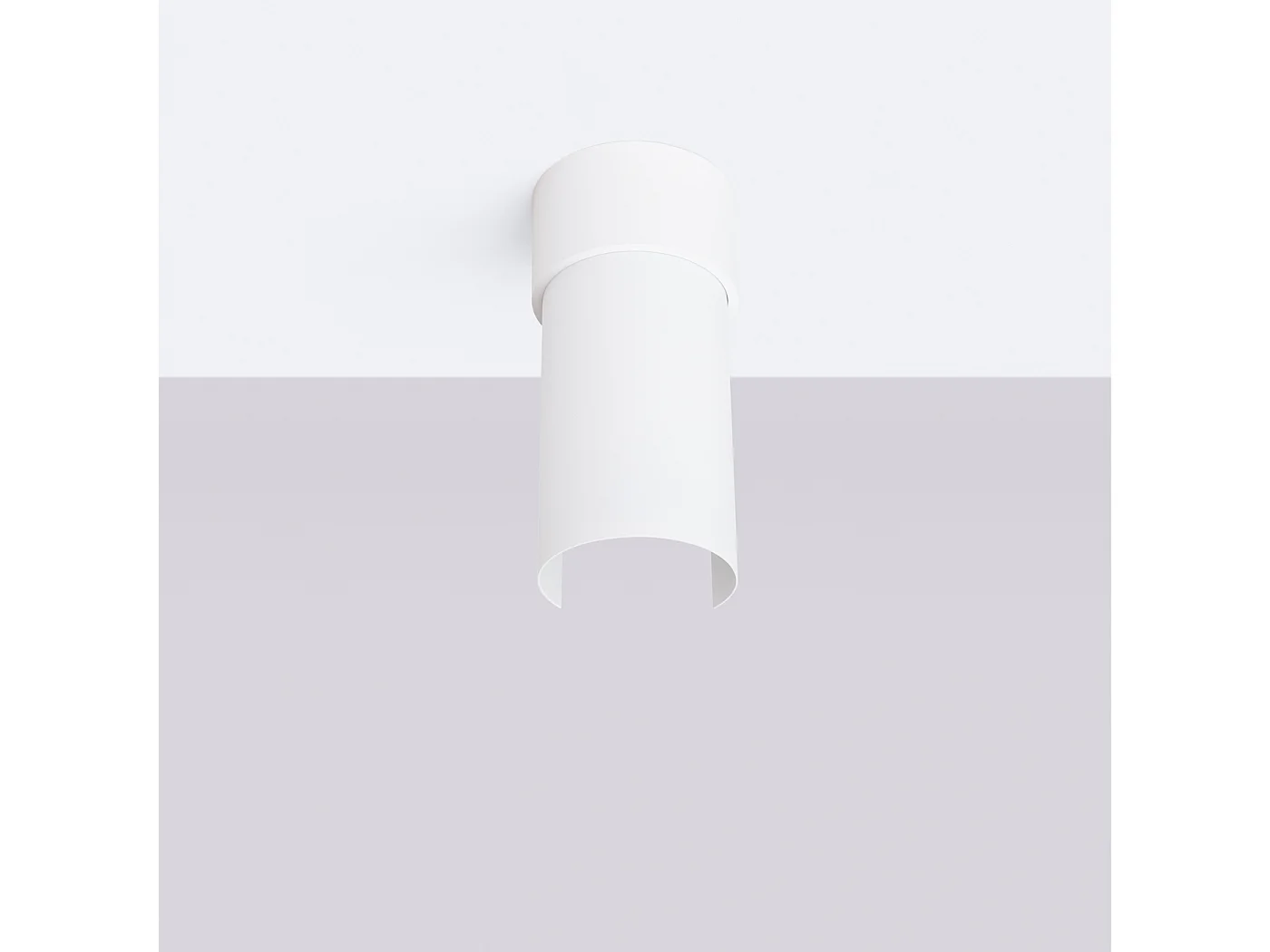 Lampa sufitowa minimalistyczny Torow, stal – 1 źródło światła 4000K – L.10 x H.21 cm – biały 4751666