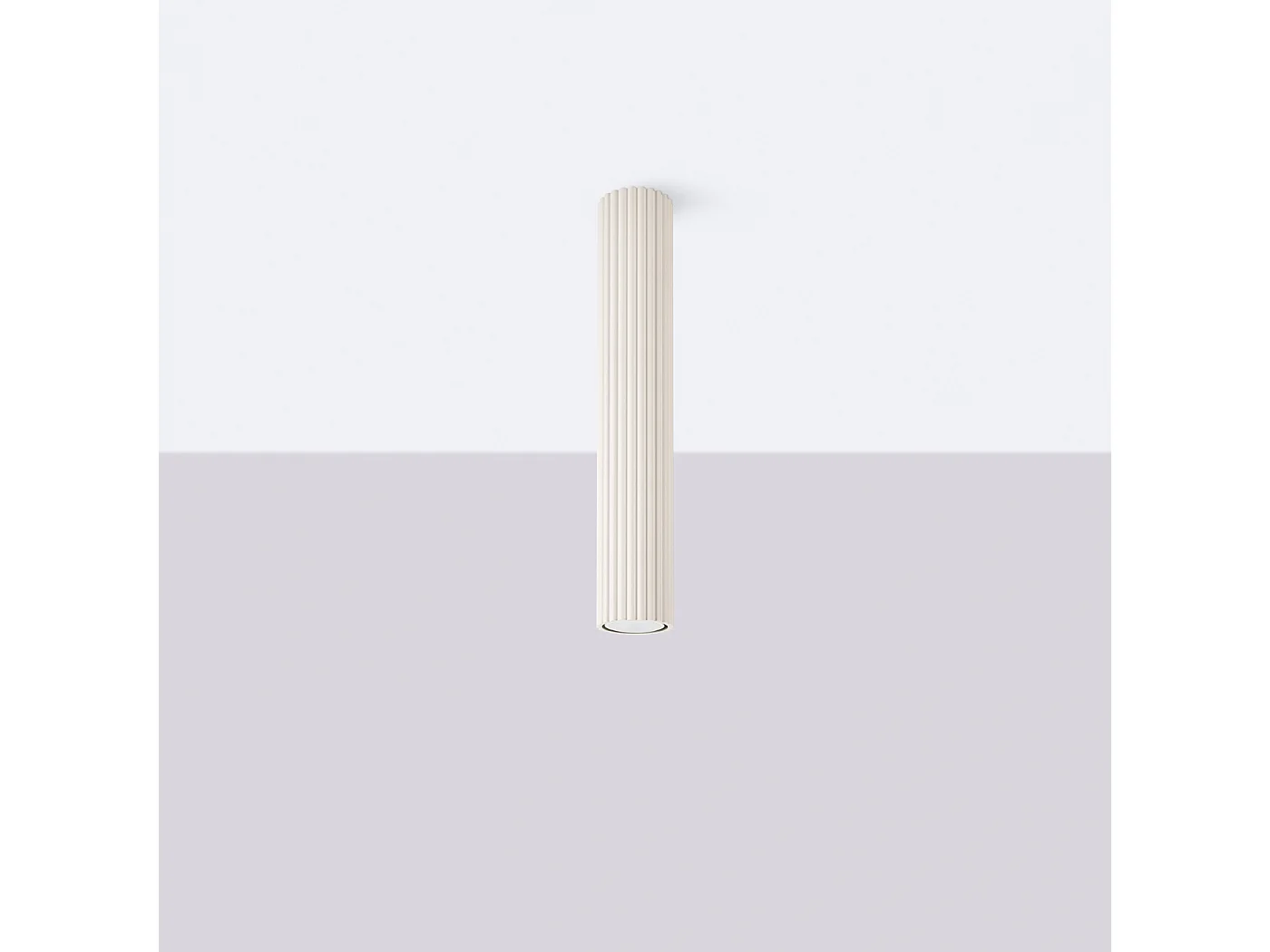 Lampa sufitowa minimalistyczny Gloow, aluminium - 1 źródło światła 4000K - L.6.5 x H.40 cm - beżowy 4751665 - obrazek 1