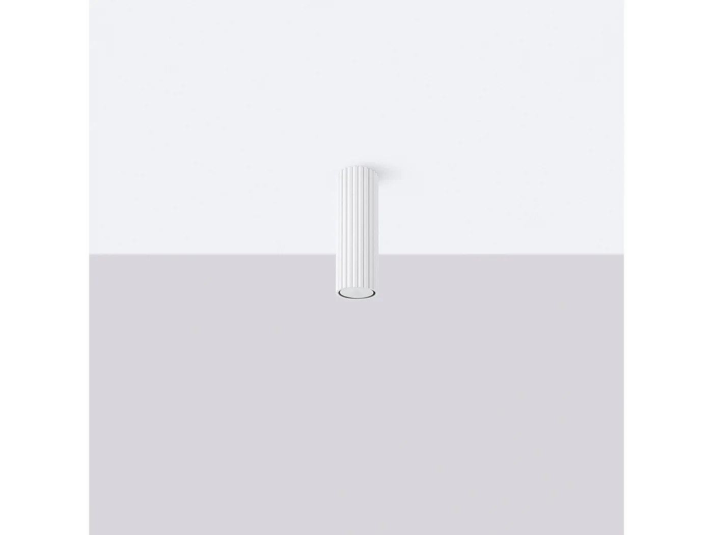 Lampa sufitowa minimalistyczny Gloow, aluminium - 1 źródło światła 4000K - L.6.5 x H.20 cm - biały 4751671 - obrazek 1