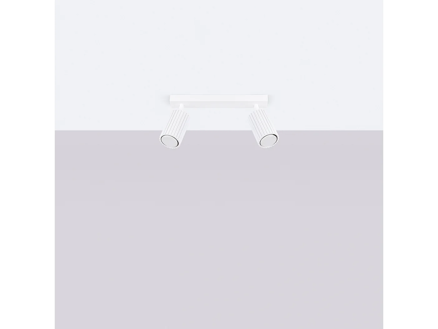Lampa sufitowa minimalistyczny Gloow, aluminium - 2 źródło światła 4000K - L.30 x H.16.5 cm - biały 4751676 - obrazek 1