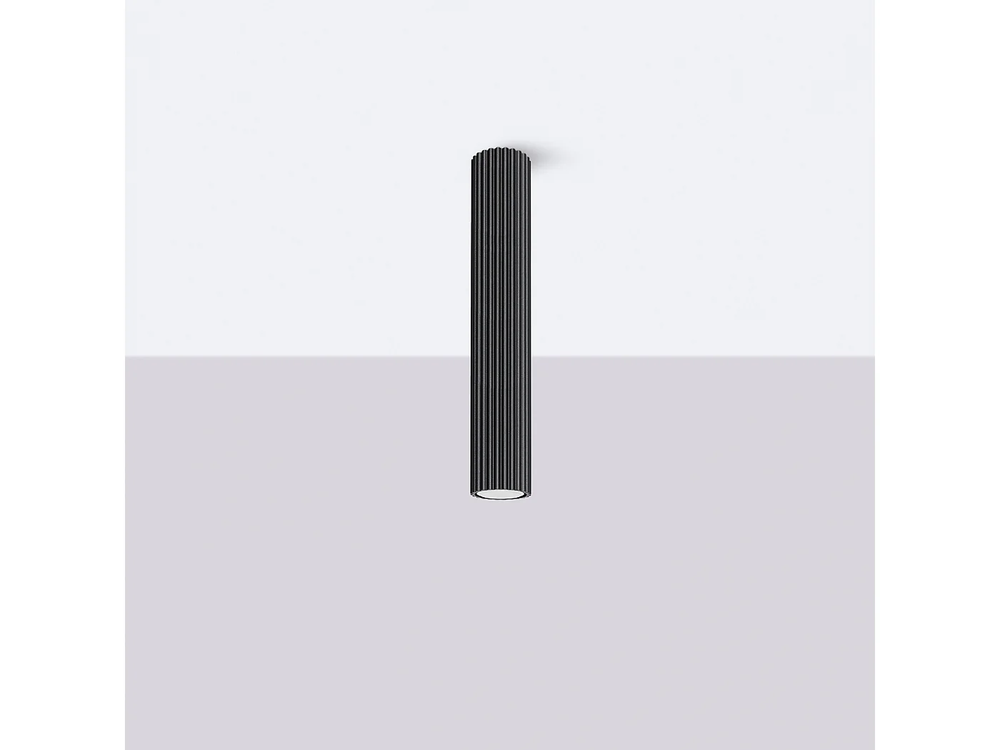 Lampa sufitowa minimalistyczny Gloow, aluminium - 1 źródło światła 4000K - L.6.5 x H.40 cm - czarny 4751680 - obrazek 1