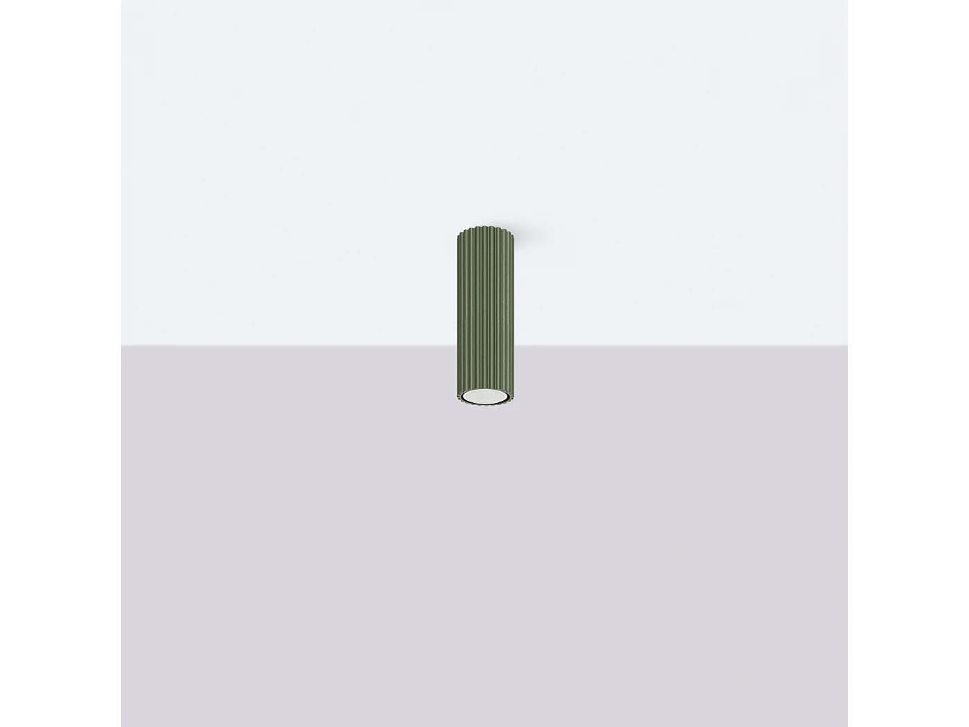 Lampa sufitowa minimalistyczny Gloow, aluminium - 1 źródło światła 4000K - L.6.5 x H.20 cm - zielony oliwkowy 4751700 - obrazek 1
