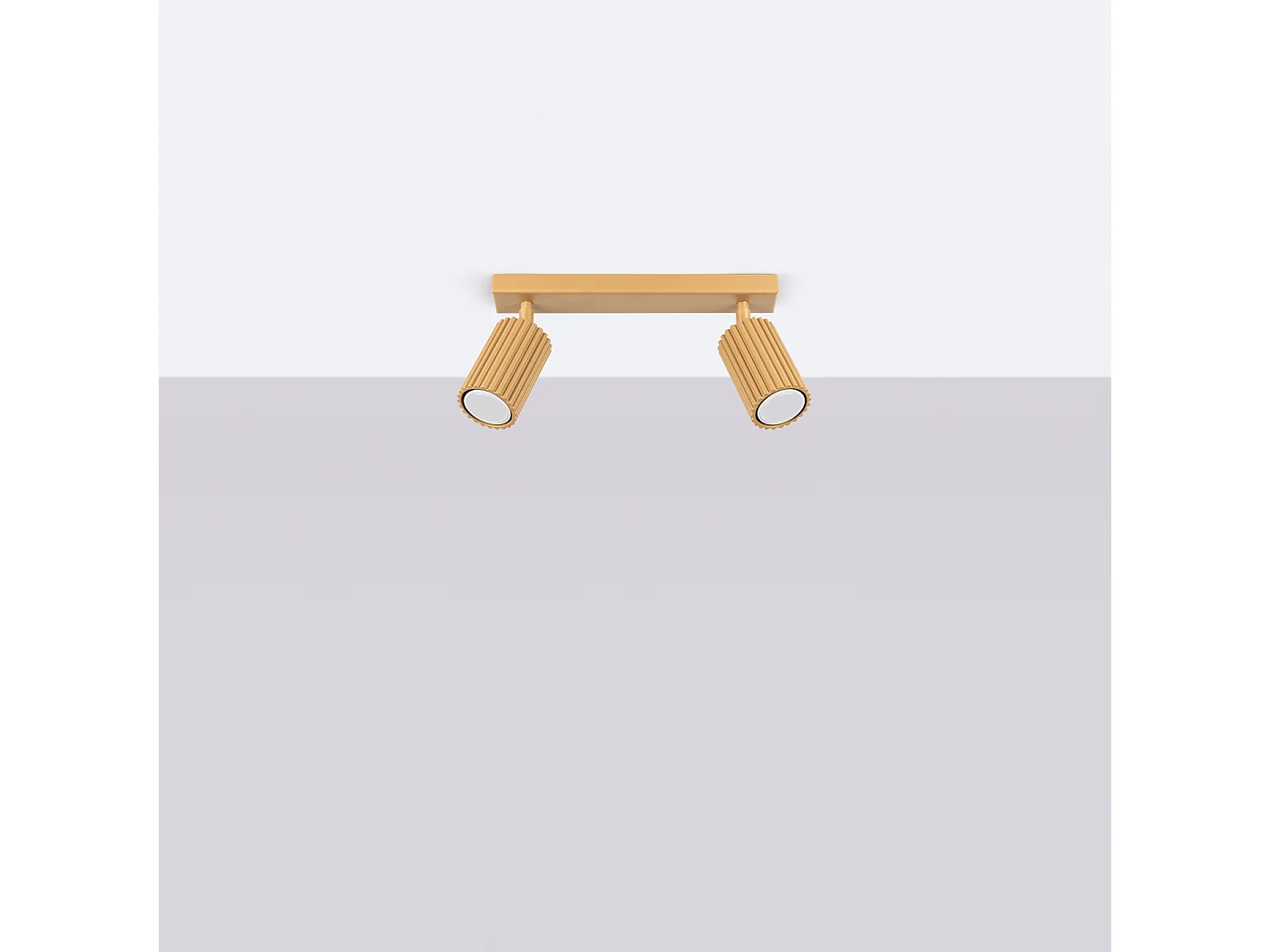 Lampa sufitowa minimalistyczny Gloow, aluminium - 2 źródło światła 4000K - L.30 x H.16.5 cm - złoty 4751720 - obrazek 1