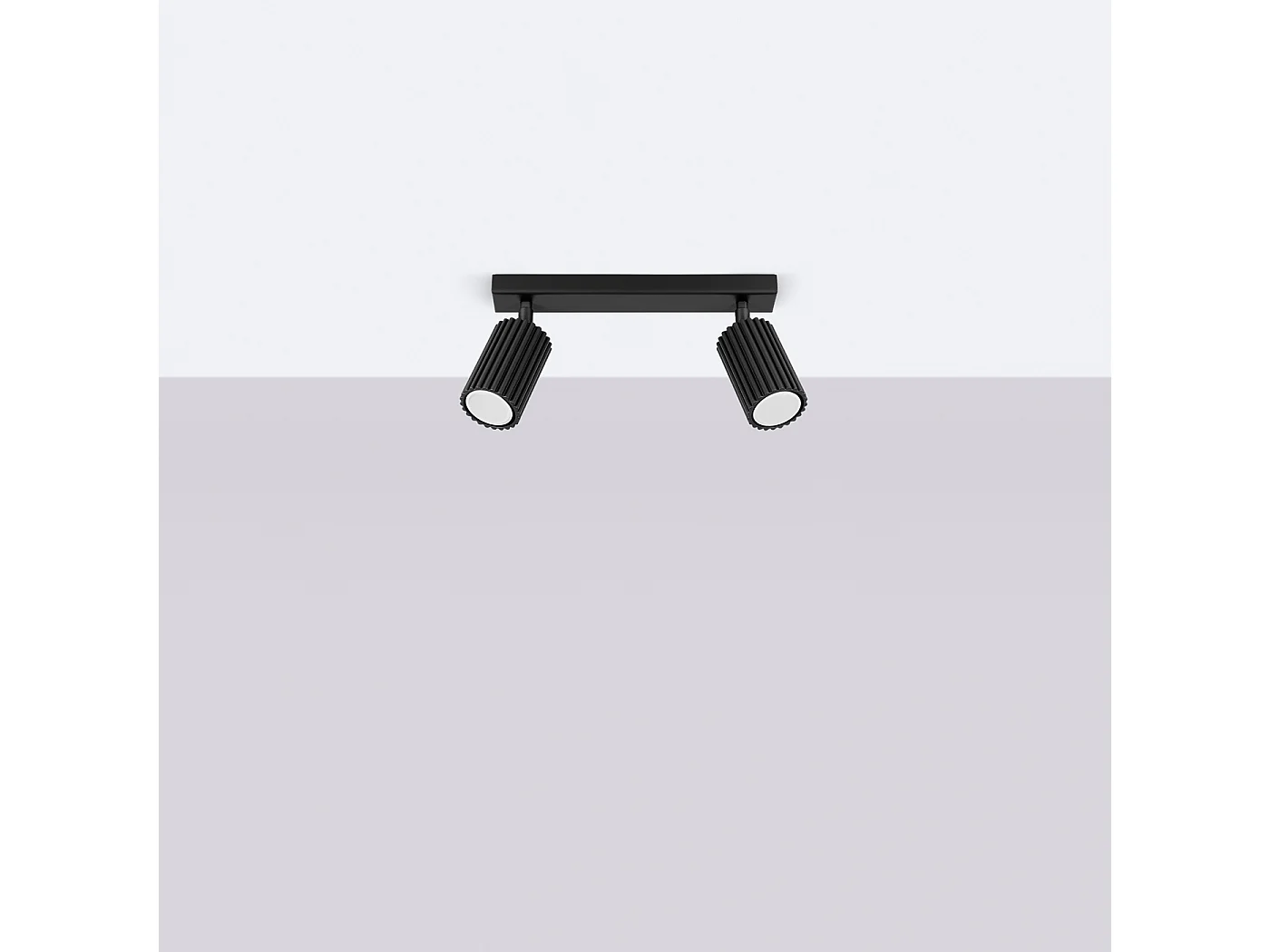 Lampa sufitowa minimalistyczny Gloow, aluminium - 2 źródło światła 4000K - L.30 x H.16.5 cm - czarny 4751751 - obrazek 1