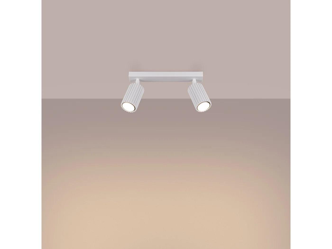 Lampa sufitowa minimalistyczny Gloow, aluminium - 2 źródło światła 3000K - L.30 x H.16.5 cm - biały 4751766 - obrazek 1