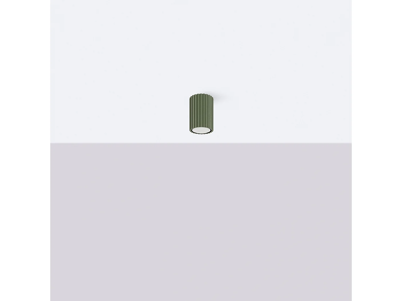 Lampa sufitowa minimalistyczny Gloow, aluminium - 1 źródło światła 4000K - L.6.5 x H.10 cm - zielony oliwkowy 4751776 - obrazek 1