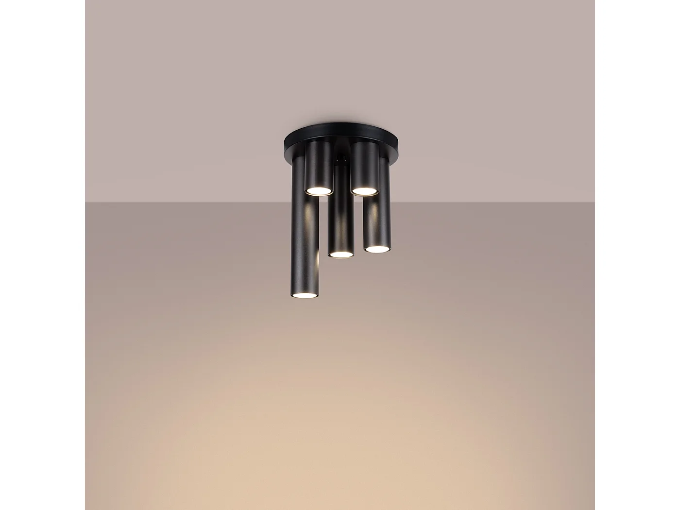 Lampa sufitowa nowoczesny Toris, stal - 5 źródło światła 3000K - L.25 x H.33 cm - czarny 4751771 - obrazek 1