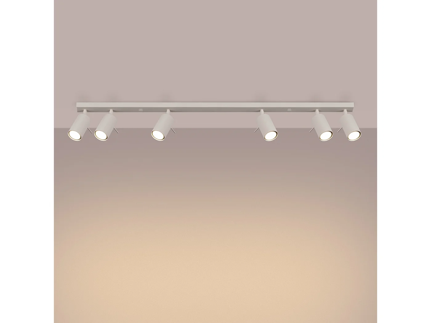 Lampa sufitowa nowoczesny Briix, stal - 6 źródło światła 3000K - L.117 x H.17 cm - beżowy 4751796 - obrazek 1