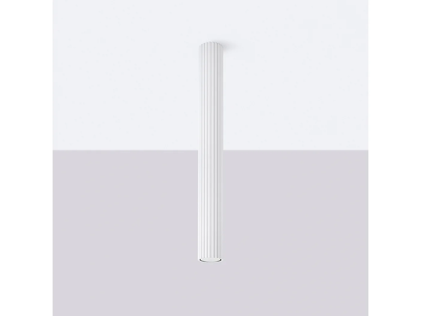 Lampa sufitowa minimalistyczny Gloow, aluminium - 1 źródło światła 4000K - L.6.5 x H.60 cm - biały 4751800 - obrazek 1