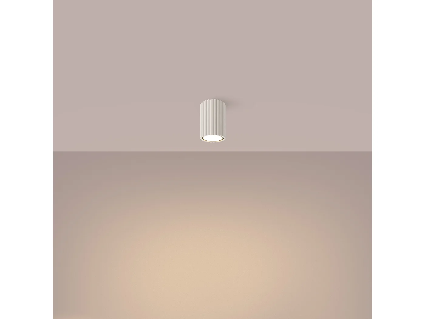 Lampa sufitowa minimalistyczny Gloow, aluminium - 1 źródło światła 3000K - L.6.5 x H.10 cm - beżowy 4751808 - obrazek 1