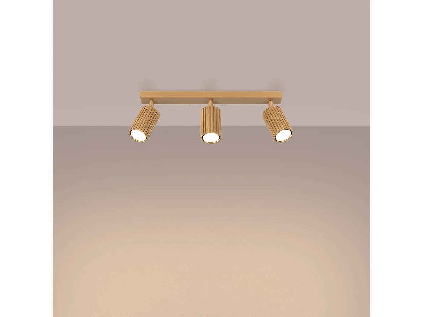 Lampa sufitowa minimalistyczny Gloow, aluminium - 3 źródło światła 3000K - L.45 x H.16.5 cm - złoty 4751815 - obrazek 1