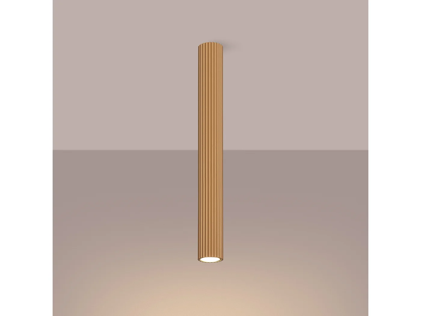 Lampa sufitowa minimalistyczny Gloow, aluminium - 1 źródło światła 3000K - L.6.5 x H.60 cm - złoty 4751822 - obrazek 1