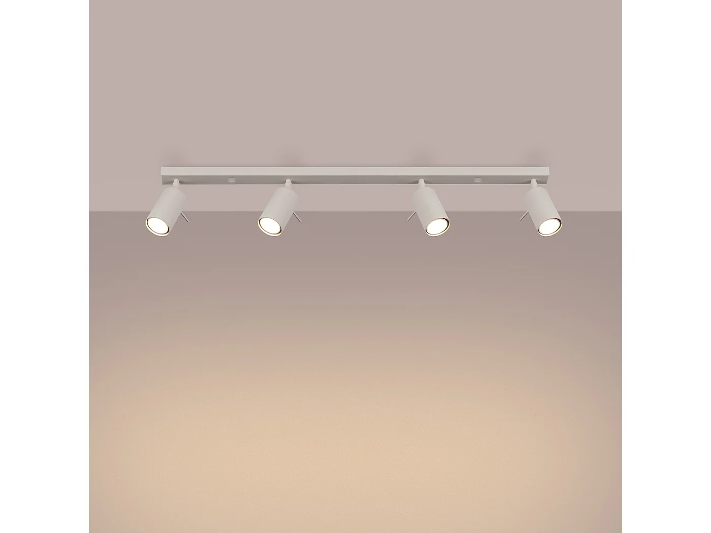Lampa sufitowa nowoczesny Briix, stal - 4 źródło światła 3000K - L.81 x H.17 cm - beżowy 4751825 - obrazek 1