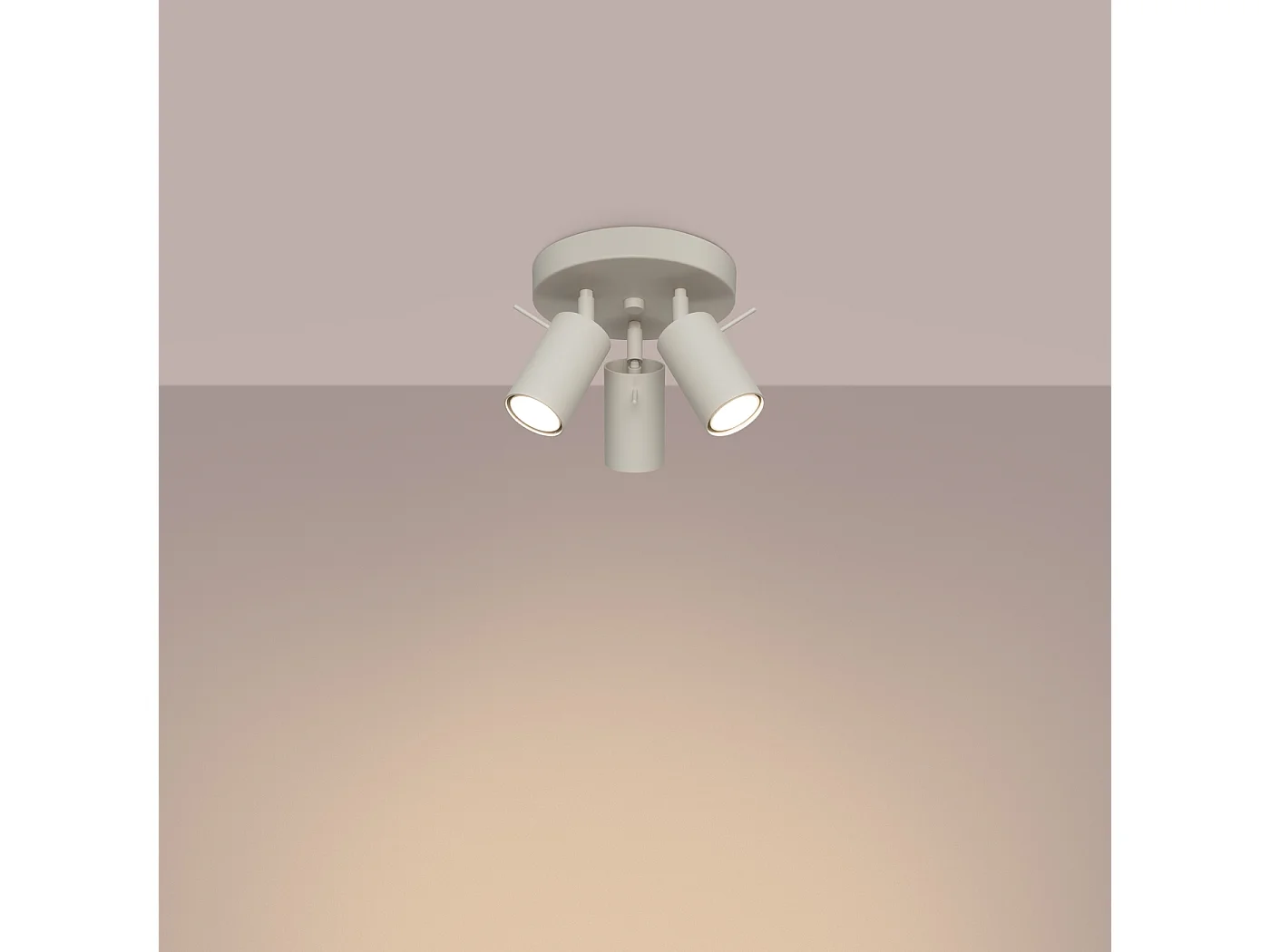 Lampa sufitowa nowoczesny Briix, stal - 3 źródło światła 3000K - L.19.5 x H.18.5 cm - beżowy 4751831 - obrazek 1