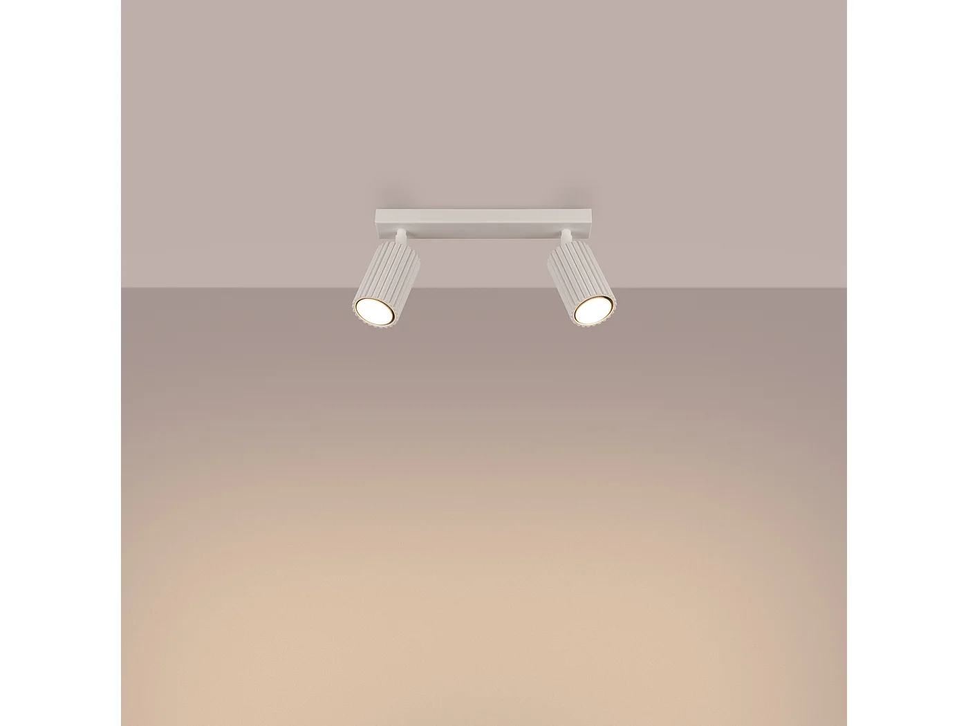 Lampa sufitowa minimalistyczny Gloow, aluminium - 2 źródło światła 3000K - L.30 x H.16.5 cm - beżowy 4751833 - obrazek 1