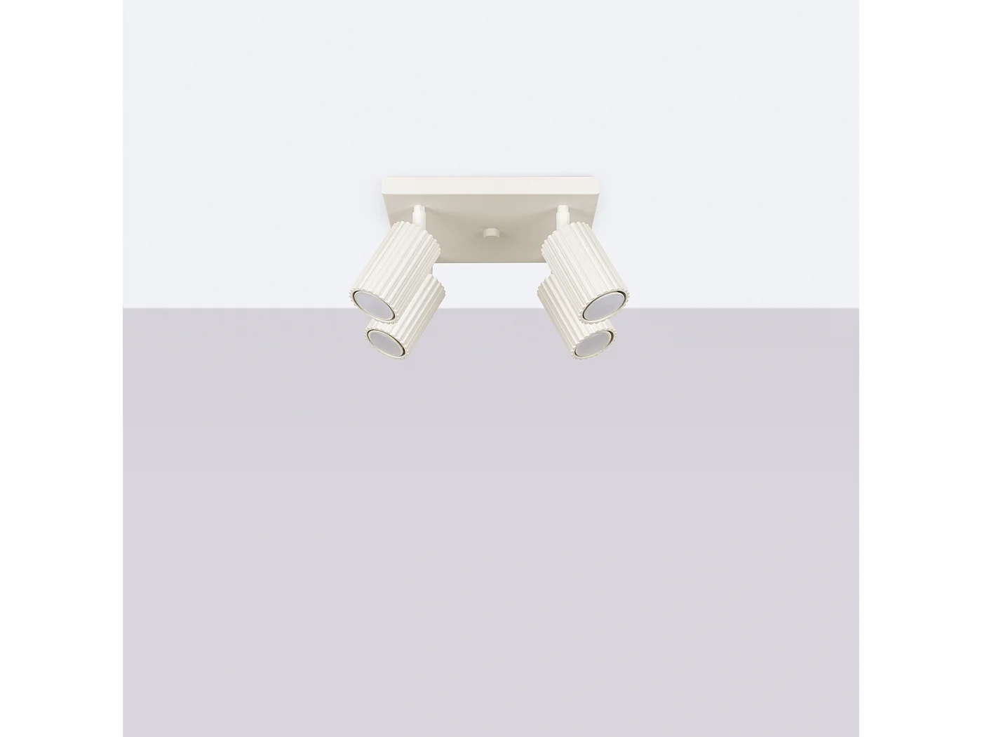 Lampa sufitowa minimalistyczny Gloow, aluminium - 4 źródło światła 4000K - L.25 x H.16.5 cm - beżowy 4751834 - obrazek 1