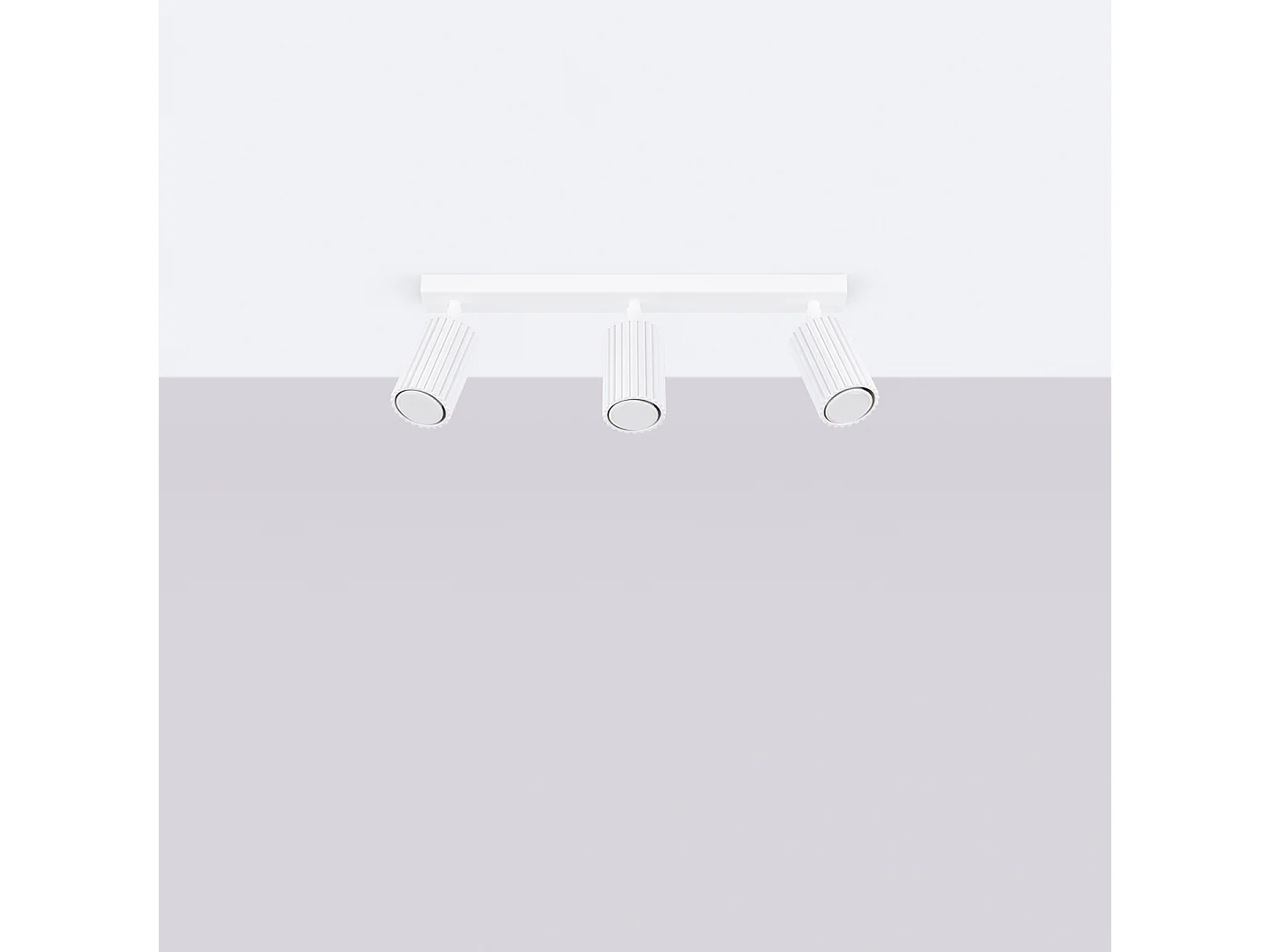 Lampa sufitowa minimalistyczny Gloow, aluminium - 3 źródło światła 4000K - L.45 x H.16.5 cm - biały 4751856 - obrazek 1