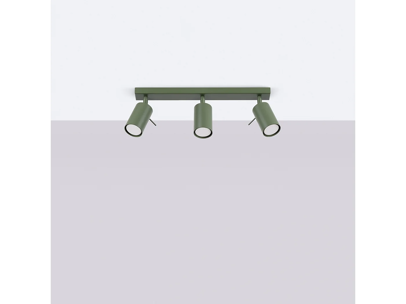 Lampa sufitowa nowoczesny Briix, stal - 3 źródło światła 4000K - L.45 x H.17 cm - zielony oliwkowy 4751912 - obrazek 1