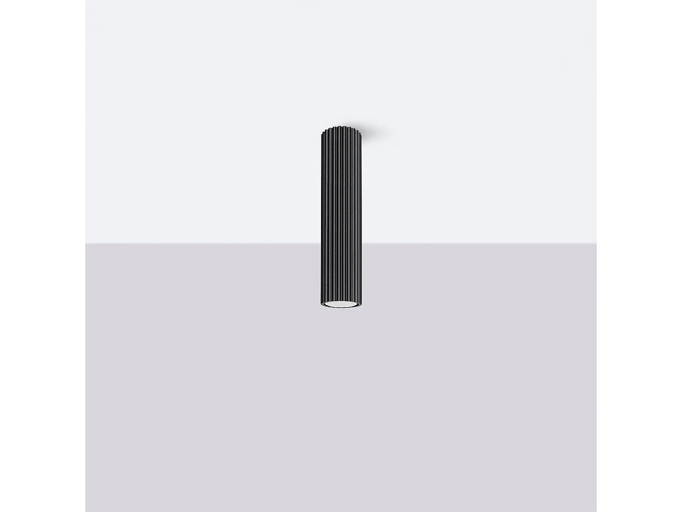Lampa sufitowa minimalistyczny Gloow, aluminium - 1 źródło światła 4000K - L.6.5 x H.30 cm - czarny 4751938 - obrazek 1