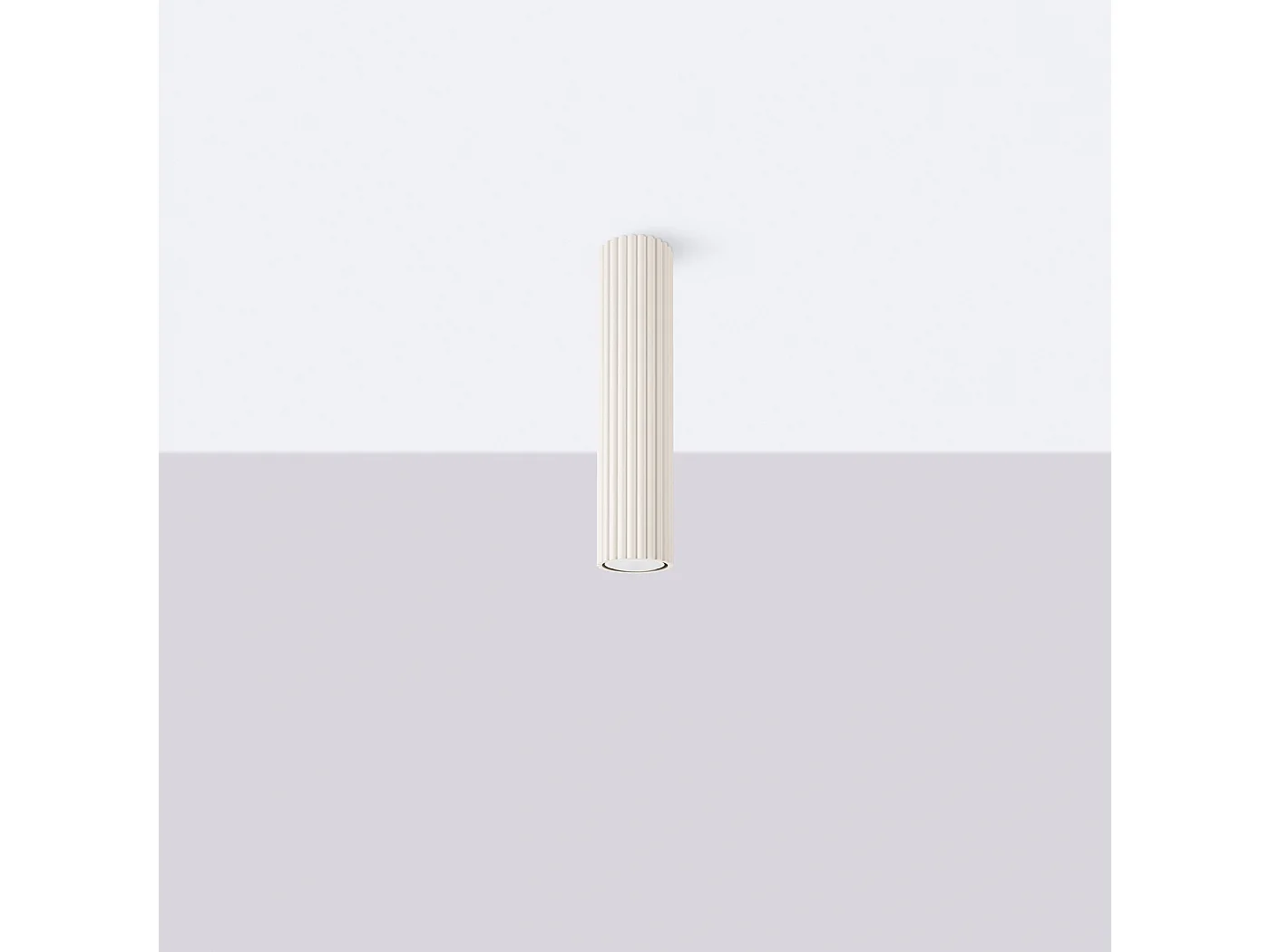 Lampa sufitowa minimalistyczny Gloow, aluminium - 1 źródło światła 4000K - L.6.5 x H.30 cm - beżowy 4751943 - obrazek 1
