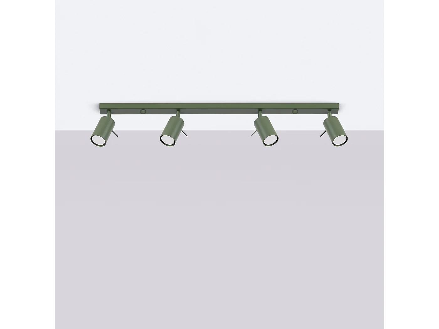 Lampa sufitowa nowoczesny Briix, stal - 4 źródło światła 4000K - L.81 x H.17 cm - zielony oliwkowy 4751942 - obrazek 1