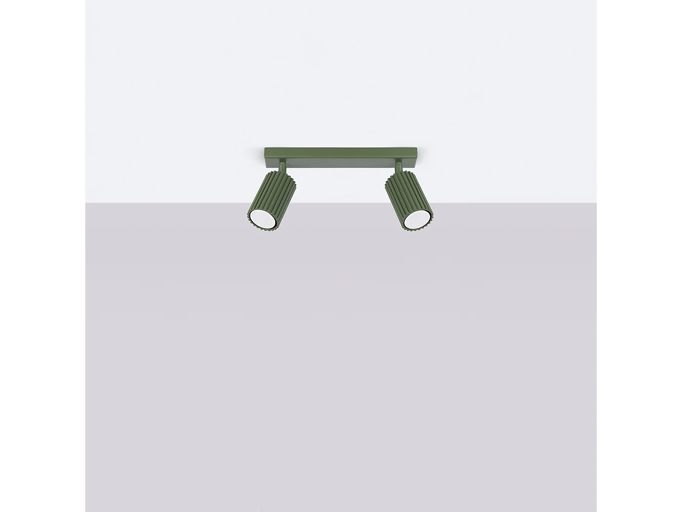 Lampa sufitowa minimalistyczny Gloow, aluminium - 2 źródło światła 4000K - L.30 x H.16.5 cm - zielony oliwkowy 4751946 - obrazek 1