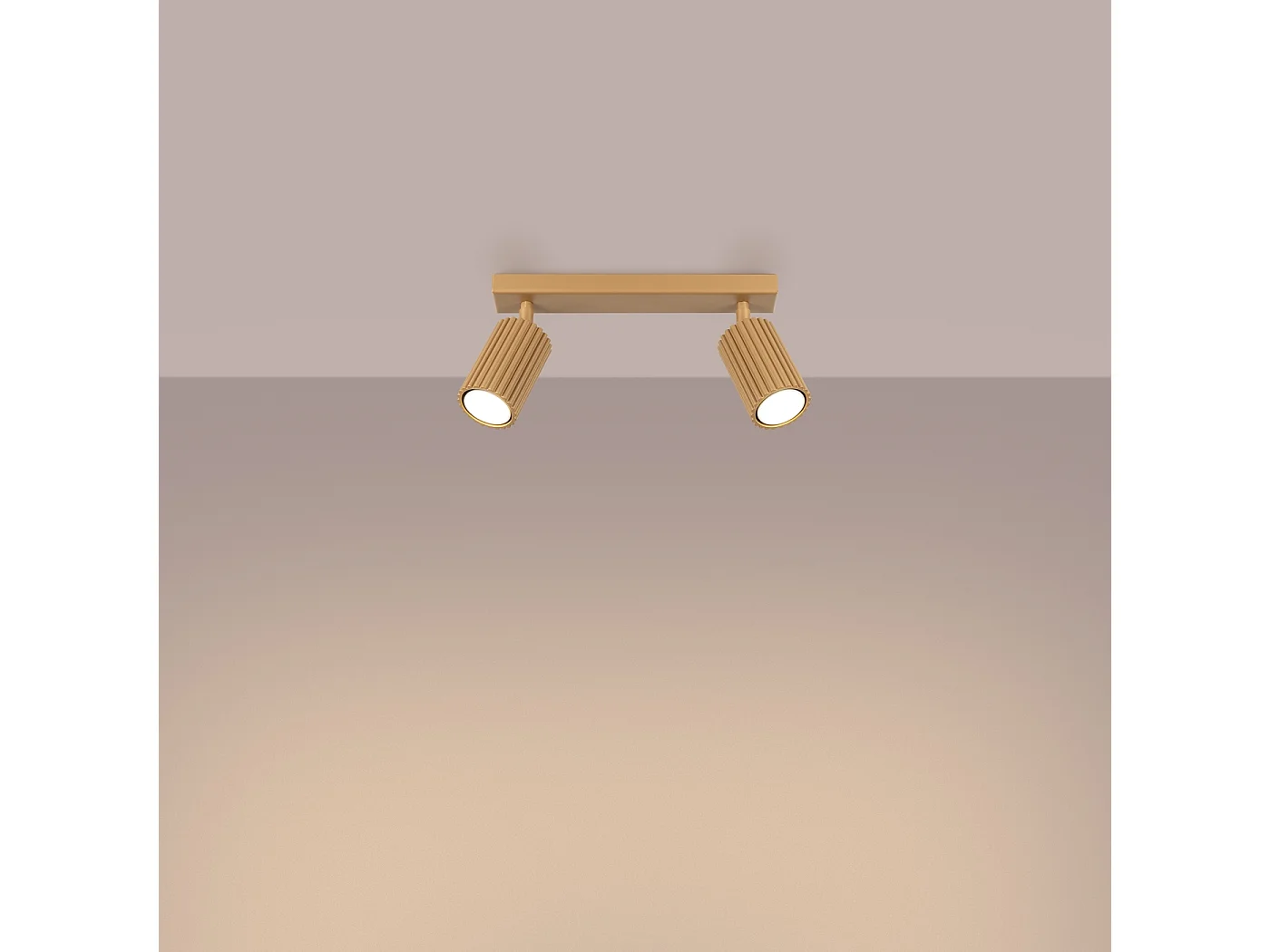Lampa sufitowa minimalistyczny Gloow, aluminium - 2 źródło światła 3000K - L.30 x H.16.5 cm - złoty 4752011 - obrazek 1
