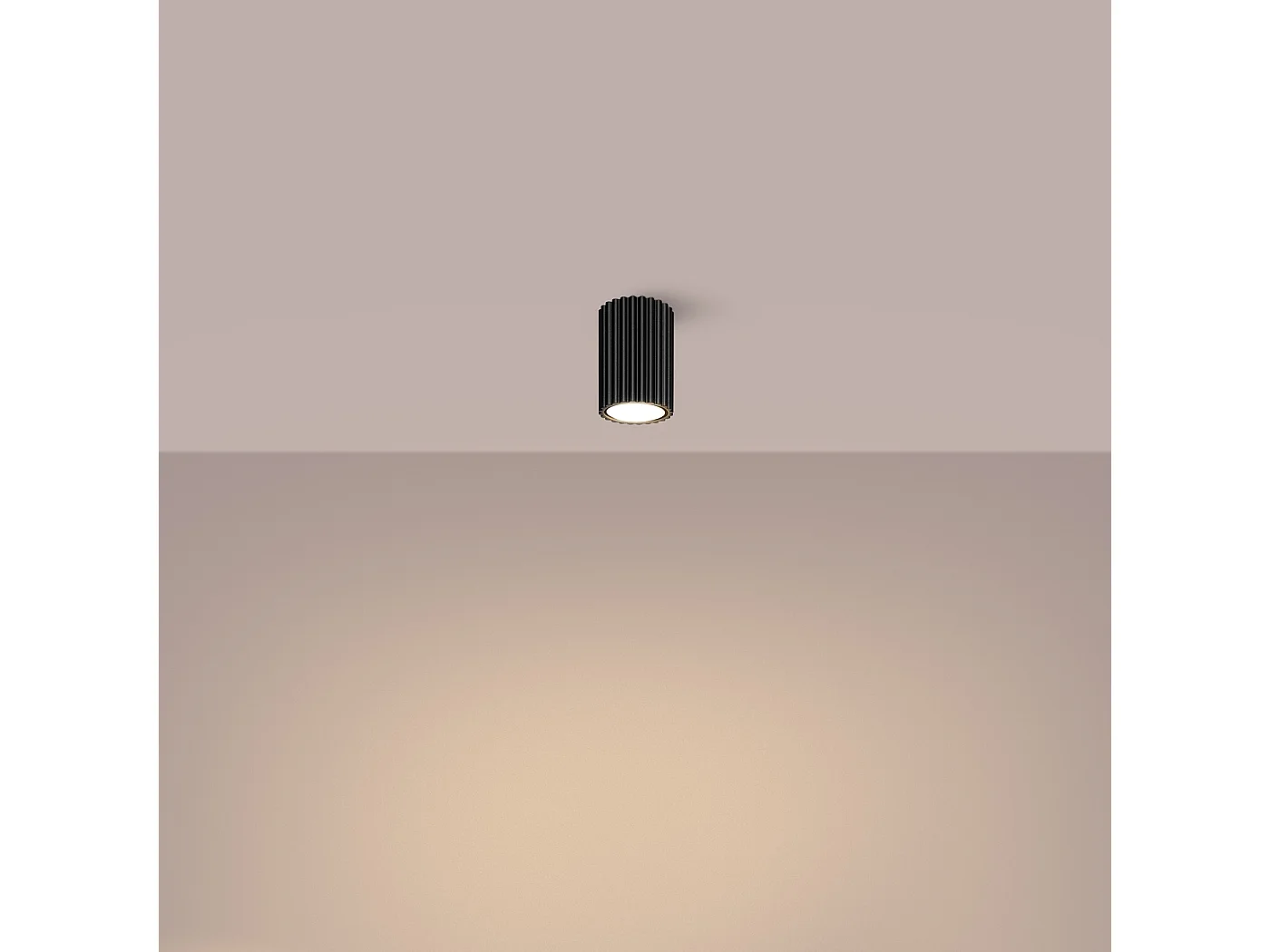 Lampa sufitowa minimalistyczny Gloow, aluminium - 1 źródło światła 3000K - L.6.5 x H.10 cm - czarny 4752015 - obrazek 1