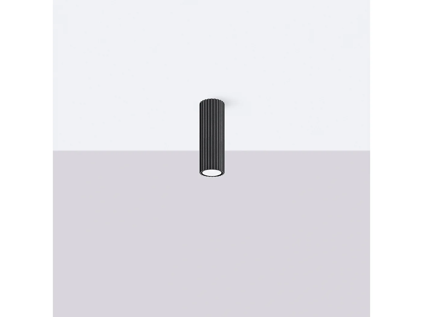 Lampa sufitowa minimalistyczny Gloow, aluminium - 1 źródło światła 4000K - L.6.5 x H.20 cm - czarny 4752016 - obrazek 1