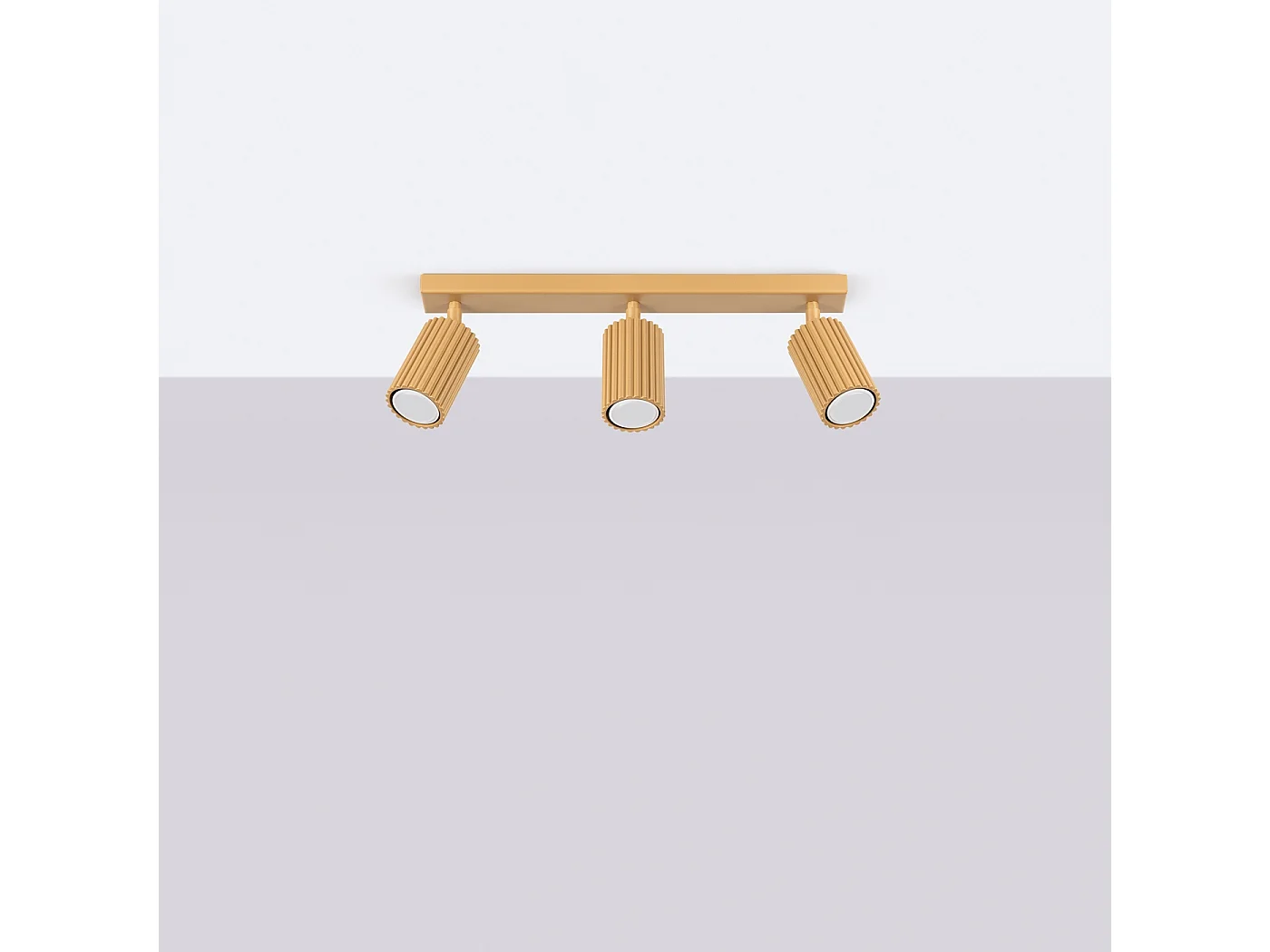 Lampa sufitowa minimalistyczny Gloow, aluminium - 3 źródło światła 4000K - L.45 x H.16.5 cm - złoty 4752027 - obrazek 1