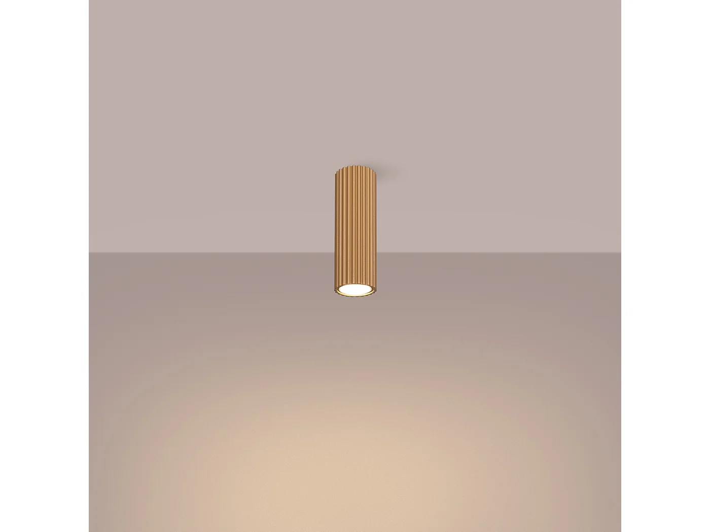 Lampa sufitowa minimalistyczny Gloow, aluminium - 1 źródło światła 4000K - L.6.5 x H.20 cm - złoty 4752029 - obrazek 1