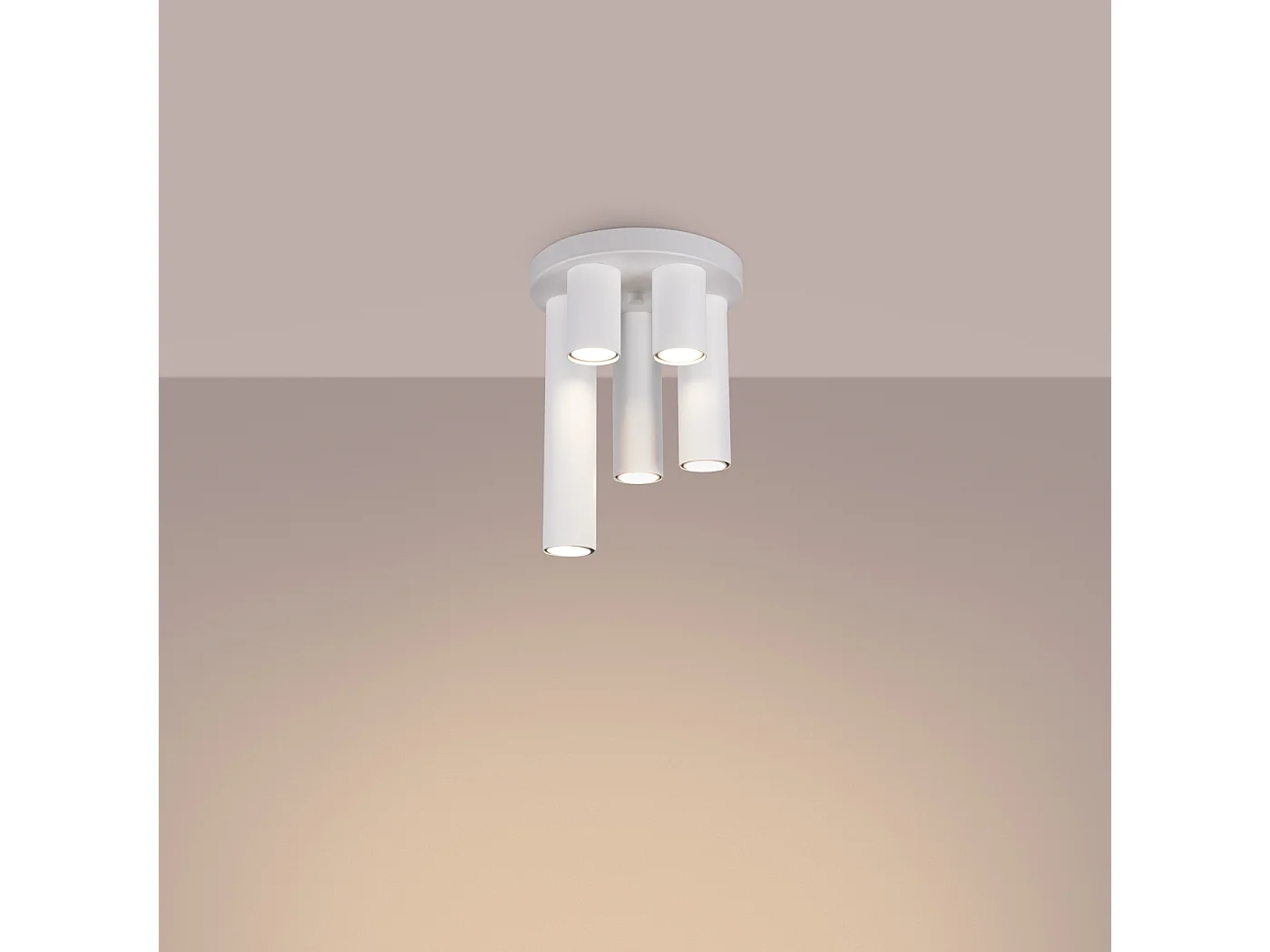 Lampa sufitowa nowoczesny Toris, stal - 5 źródło światła 3000K - L.25 x H.33 cm - biały 4752033 - obrazek 1