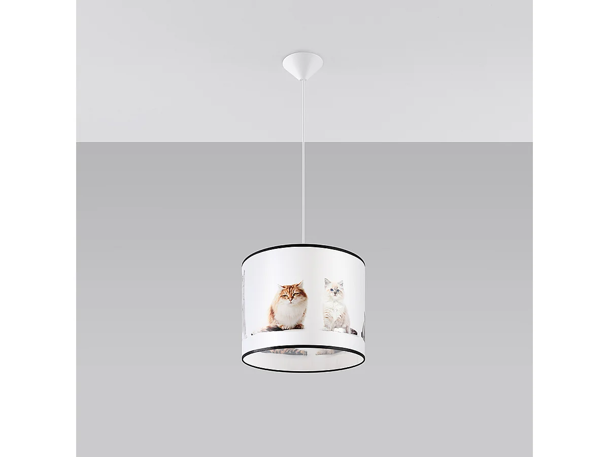 Lampy wiszące nowoczesny Chat, PVC - 1 źródło światła 4000K - L.30 x H.95 cm - wielokolorowy 4752060 - obrazek 1