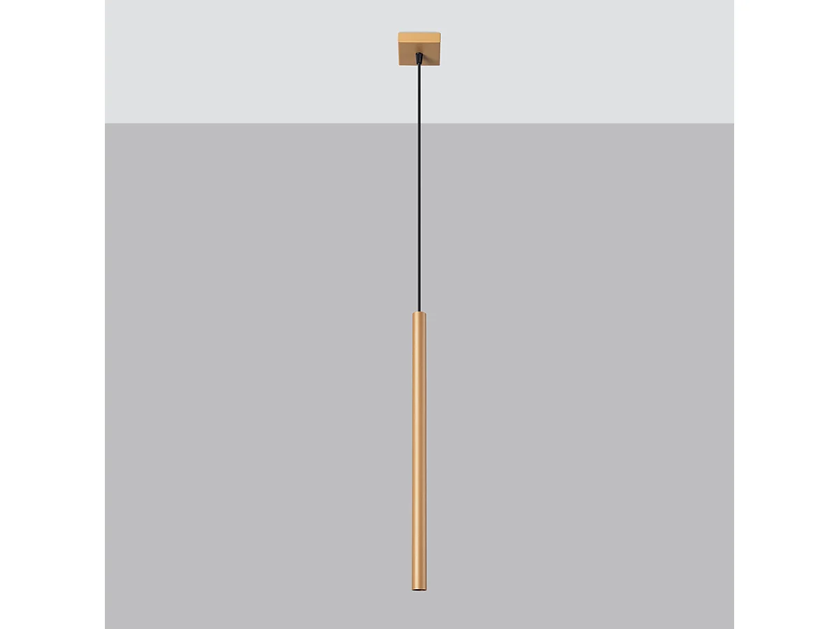 Lampy wiszące nowoczesny Brill, stal - 1 źródło światła 4000K - L.3.5 x H.115 cm - złoty 4752074 - obrazek 1
