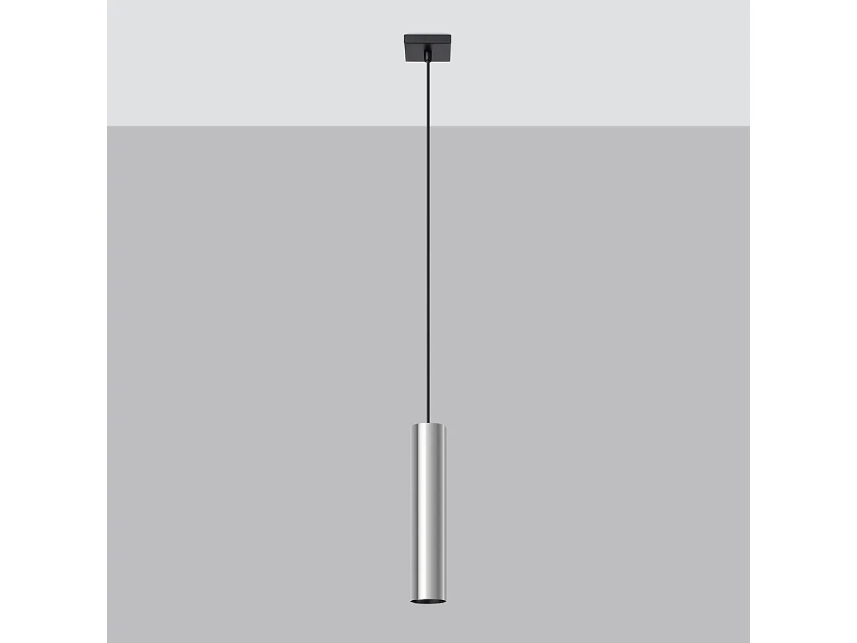 Lampy wiszące nowoczesny Toris, stal – 1 źródło światła 4000K – L.8 x H.100 cm – chrom 4752078