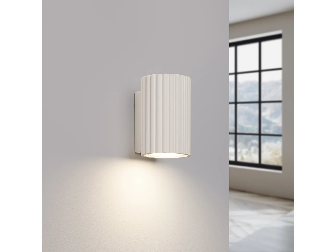 Lampa ścienna minimalistyczny Gloow, aluminium - 1 źródło światła 3000K - L.6.5 x H.10 cm - beżowy 4752112 - obrazek 1