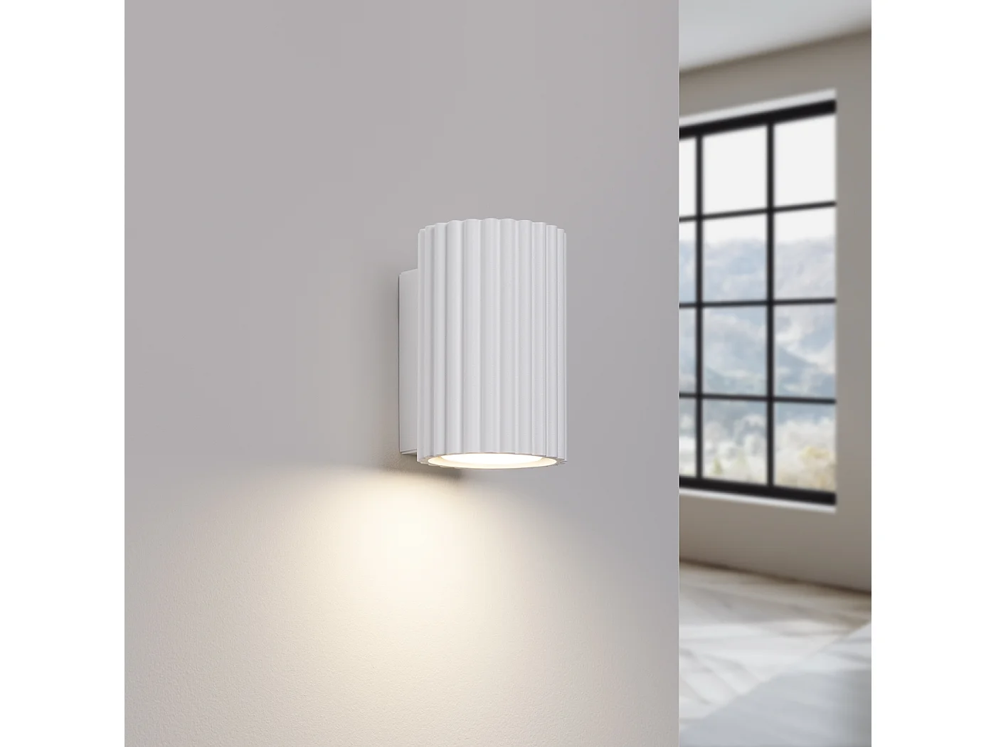 Lampa ścienna minimalistyczny Gloow, aluminium - 1 źródło światła 3000K - L.6.5 x H.10 cm - biały 4752135 - obrazek 1