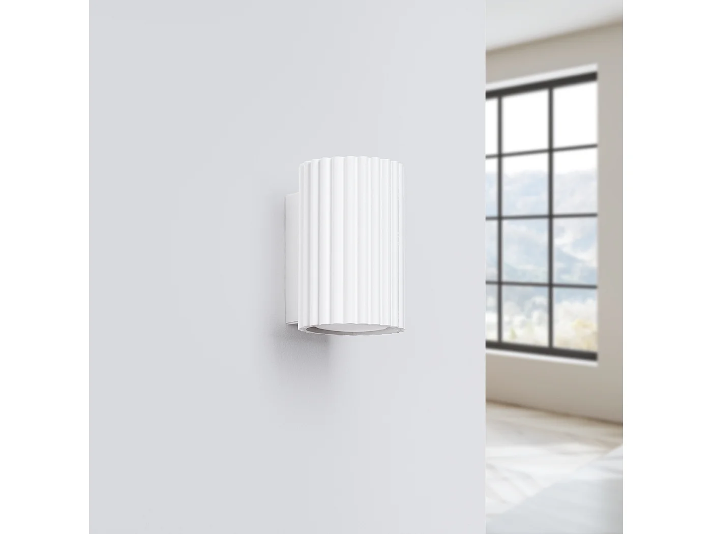 Lampa ścienna minimalistyczny Gloow, aluminium - 1 źródło światła 4000K - L.6.5 x H.10 cm - biały 4752230 - obrazek 1